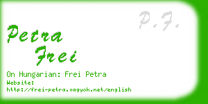 petra frei business card